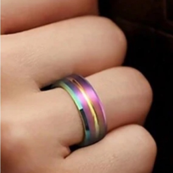 8mm Classical Stainless Steel Rings For Men Fashion Matte Finish High Polished - Picture 2 of 6